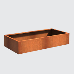 CORTEN STEEL RECTANGULAR PLANTER