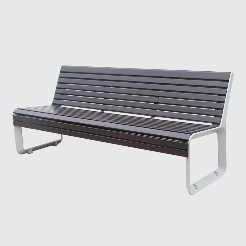 Wood outdoor advertising commercial bench seating