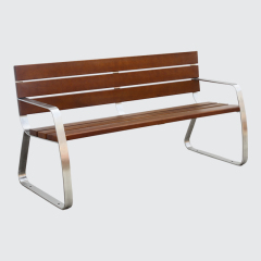 Stainless steel wood bench chair