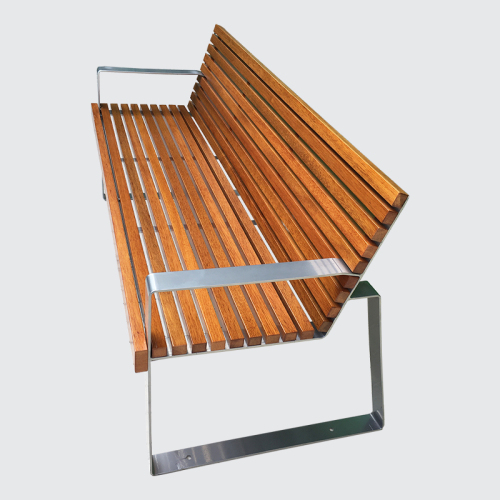 Modern wood outdoor waiting chair