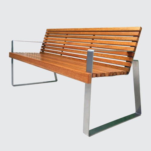 Modern wood outdoor waiting chair