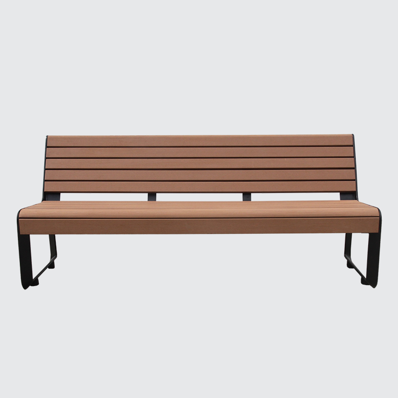 Wood outdoor advertising commercial bench seating