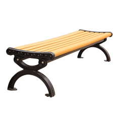 Backless wood composite garden bench