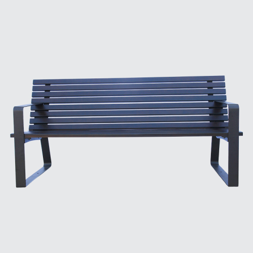 Outdoor park comfy wooden bench