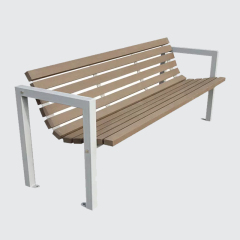 wood cast aluminum park bench