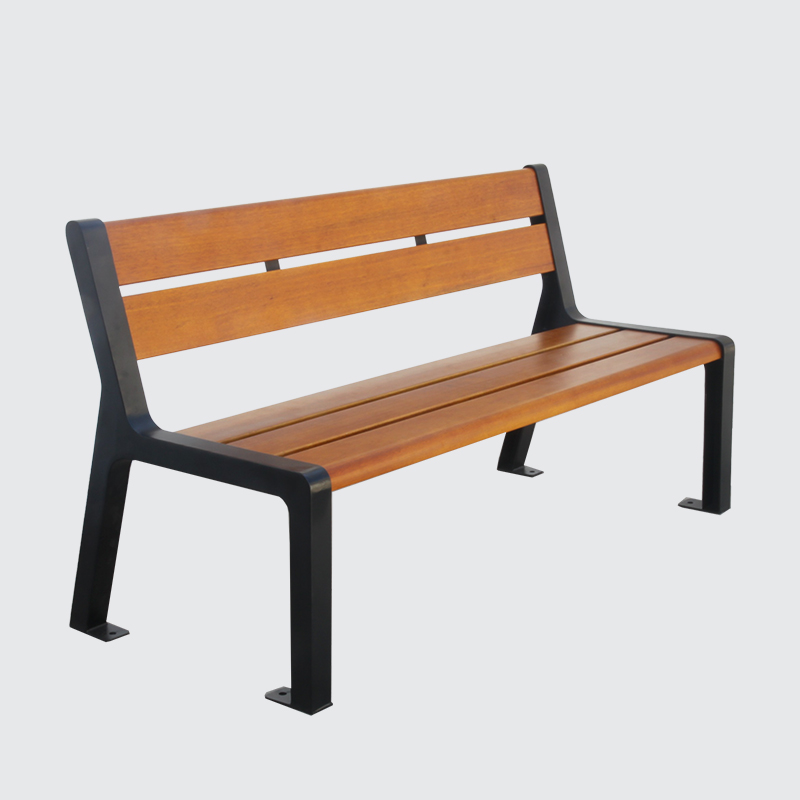 Outdoor Street Park Solid Wood Benches