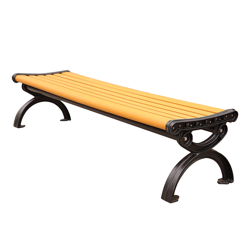 Backless wood plastic composite garden bench