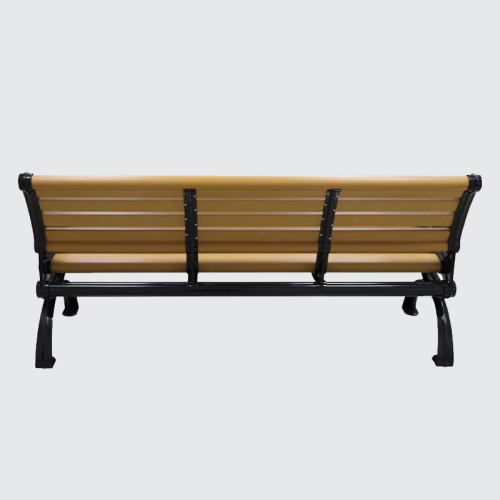 Outdoor long antique wood bench