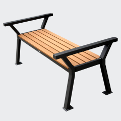 Backless outdoor leisure wood benches seat