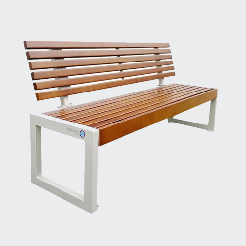 outdoor long recycled plastic wood bench