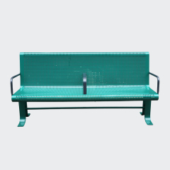 outdoor public stainless steel backrest bench