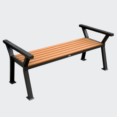 Backless outdoor leisure wood benches seat