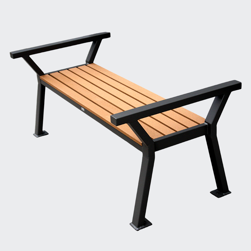 Backless outdoor leisure wood benches seat