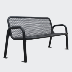 outdoor thermoplastic metal leisure bench