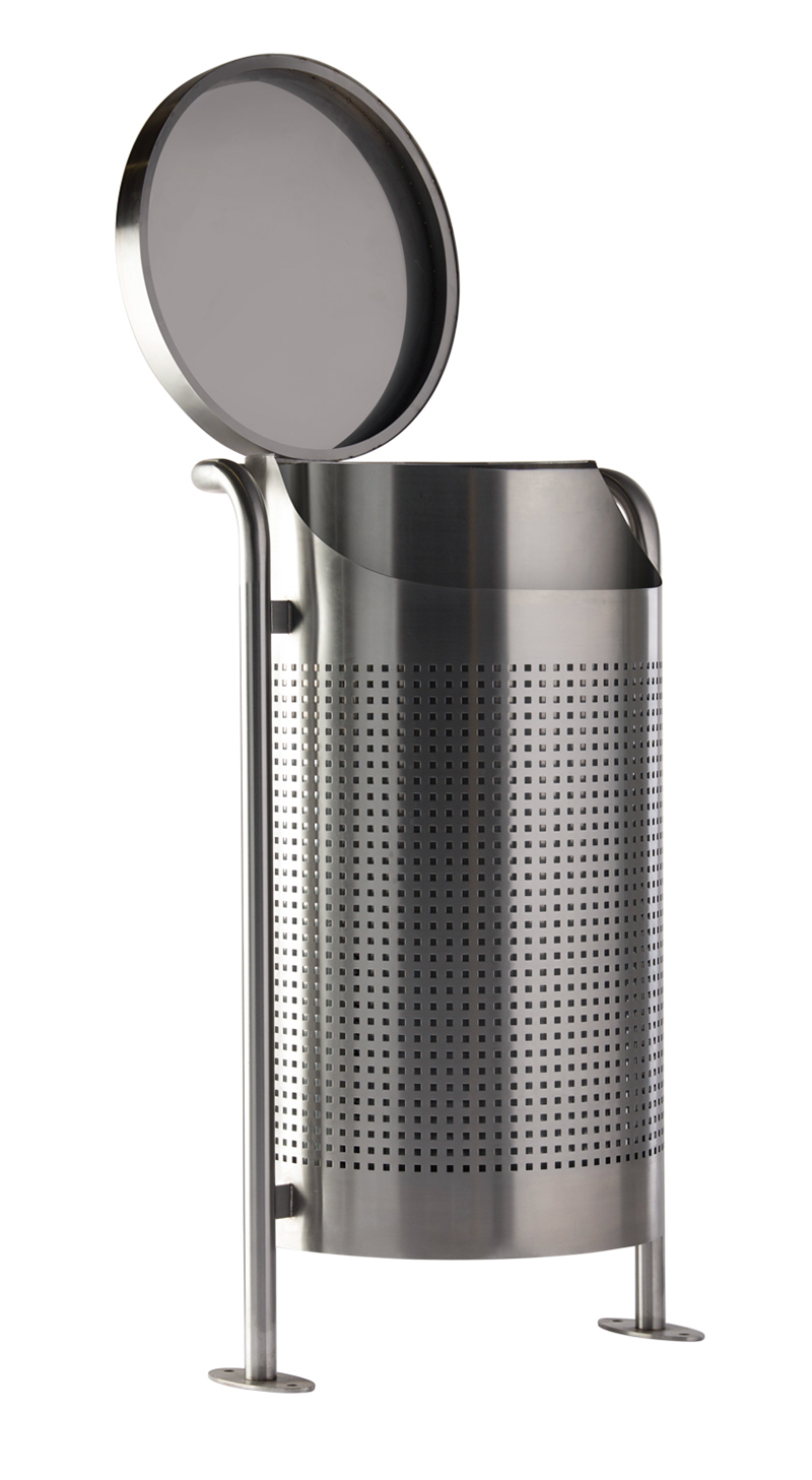 Outdoor Round stainless steel Trash Bin