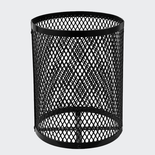 outdoor metal steel trash bin