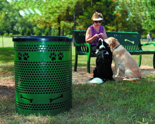 outdoor Dog Park Waste Recycling Bin