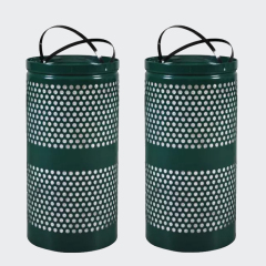 10 gallon or 34 gallon outdoor perforated trash can