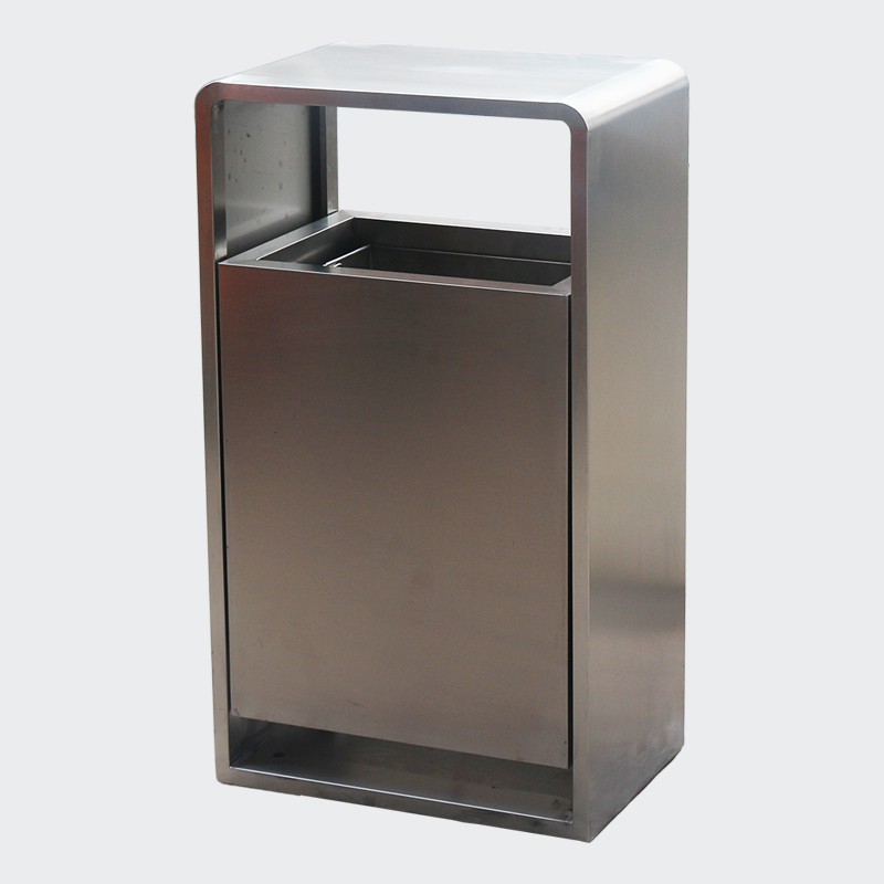 Outdoor big stainless steel dustbin