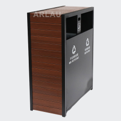 outdoor park wooden Litter Bin