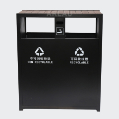 outdoor park wooden Litter Bin