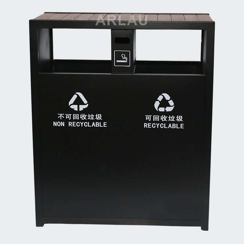 outdoor park wooden Litter Bin