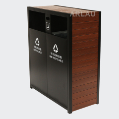 outdoor park wooden Litter Bin