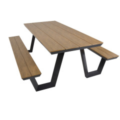 4/6/8ft portable recycled plastic wood long picnic table