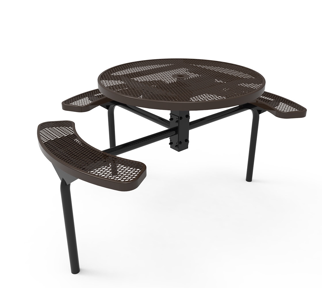 46" round picnic table with wheelchair accessible