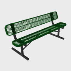 outdoor metal mesh park seating bench