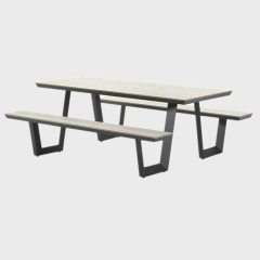 6ft 8ft portable wood picnic table with bench