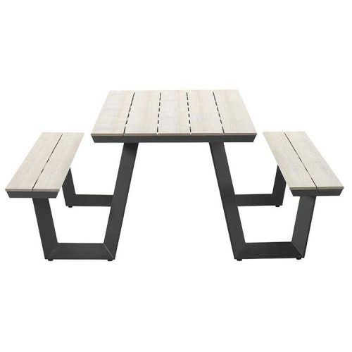 6ft 8ft portable wood picnic table with bench