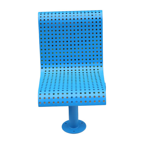 Outdoor steel table and chair seat