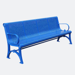 6ft 8ft Cast Iron Thermoplastic Outdoor Bench