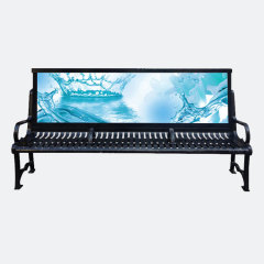 outdoor steel leisure long bench
