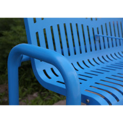 outdoor steel iron garden bench