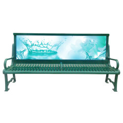 outdoor steel leisure long bench