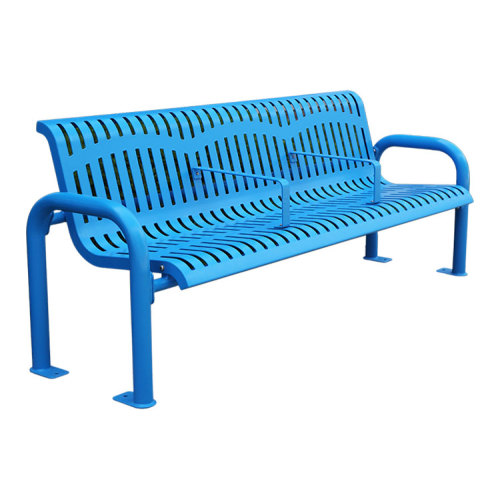 outdoor steel iron garden bench