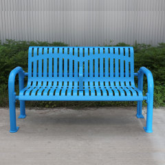 outdoor steel iron garden bench