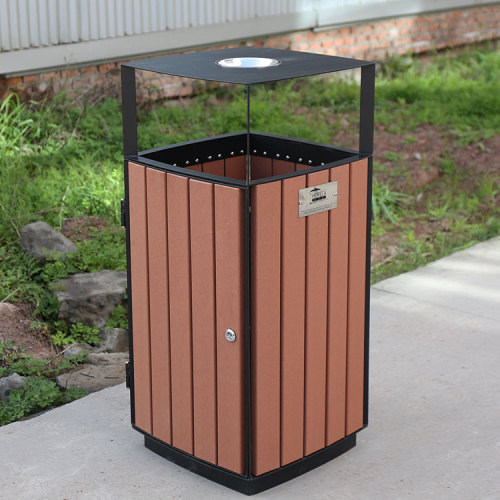 outdoor large wooden recycle dustbin