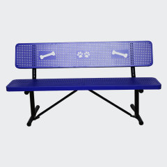 Bench Type Animal Pet Dog Park Metal Bench With Backrest