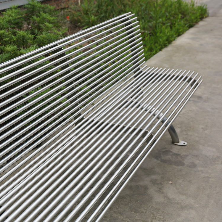 outdoor stainless steel garden bench