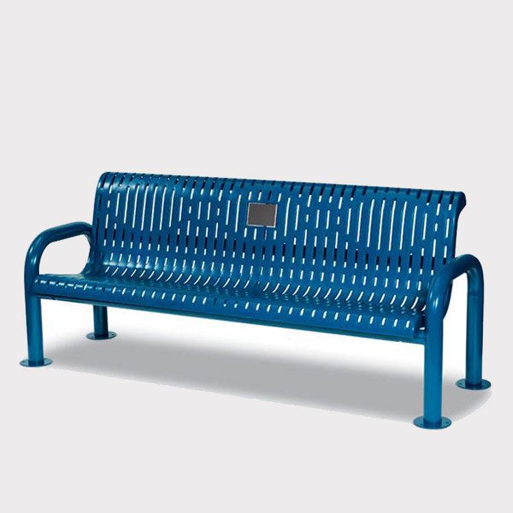 4' 6' 8' Metal Outdoor Bench with Backrest – Outdoor Furniture – Street Furniture