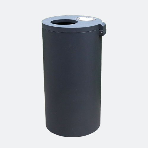 Outdoor two barrel trash bin