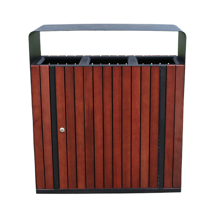 outdoor garden wooden Trash Can