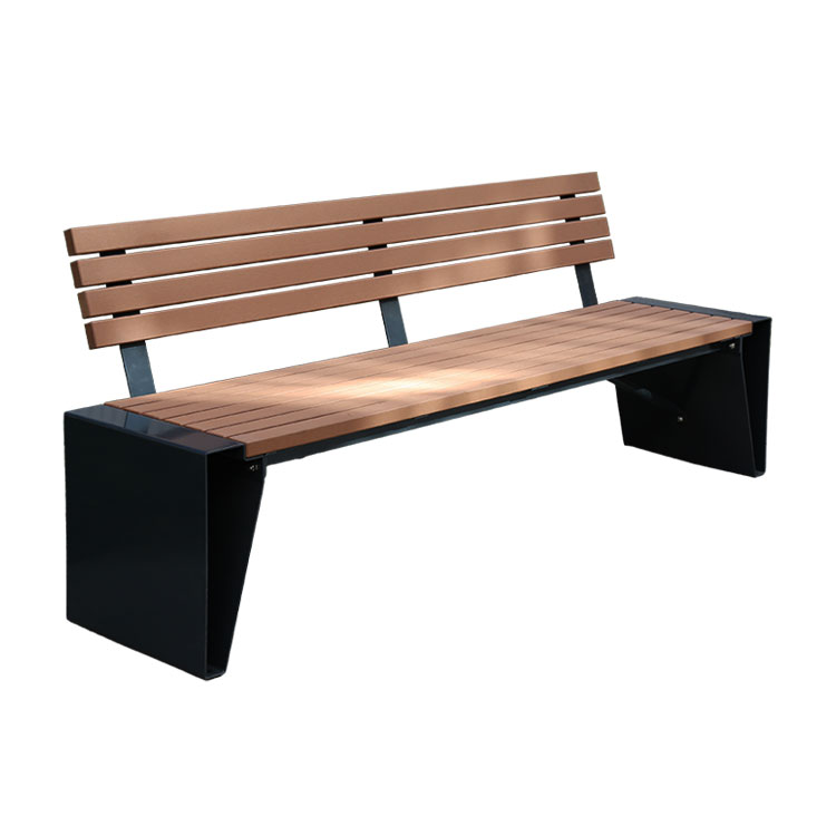 Leisure outdoor park wooden benches