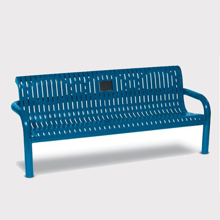 4ft 6ft Outdoor Park Bench with Perforated Steel Seat Shear Mesh Backrest—Manufacturer Wholesale