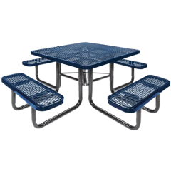 outdoor expanded metal picnic dining table and chairs