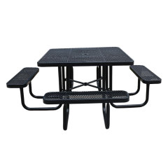 expanded steel square restaurant commercial picnic table