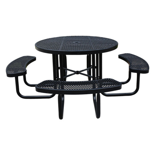 expanded metal round restaurant commercial picnic table